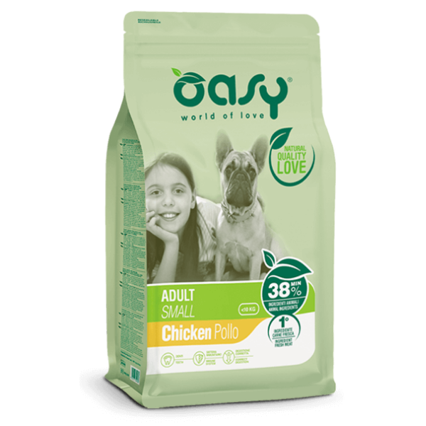 Image of Oasy Dog Adult Small Pollo - 3 kg Croccantini per cani