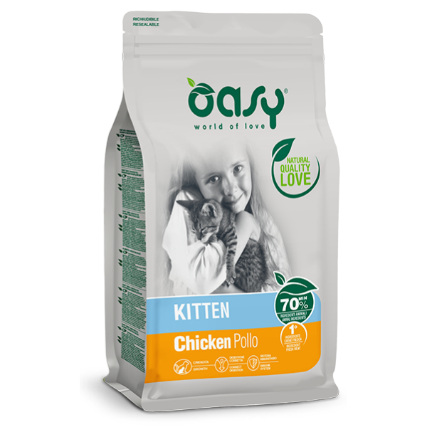 Image of Oasy Kitten Chicken - 1,5 kg Croccantini per gatti