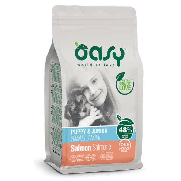 Cibo - Oasy Monoproteico Puppy Mini Salmone