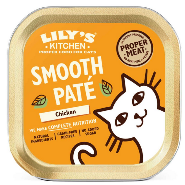 Image of Lily's Kitchen Ricette Naturali 85 gr - Pollo e Olio di Salmone Confezione da 19 pezzi Cibo umido per gatti
