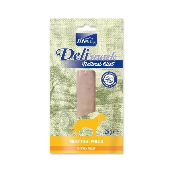 Image of Life Dog Filetti Bolliti Snack Cane 25 gr - Pollo Monoproteico crocchette cani