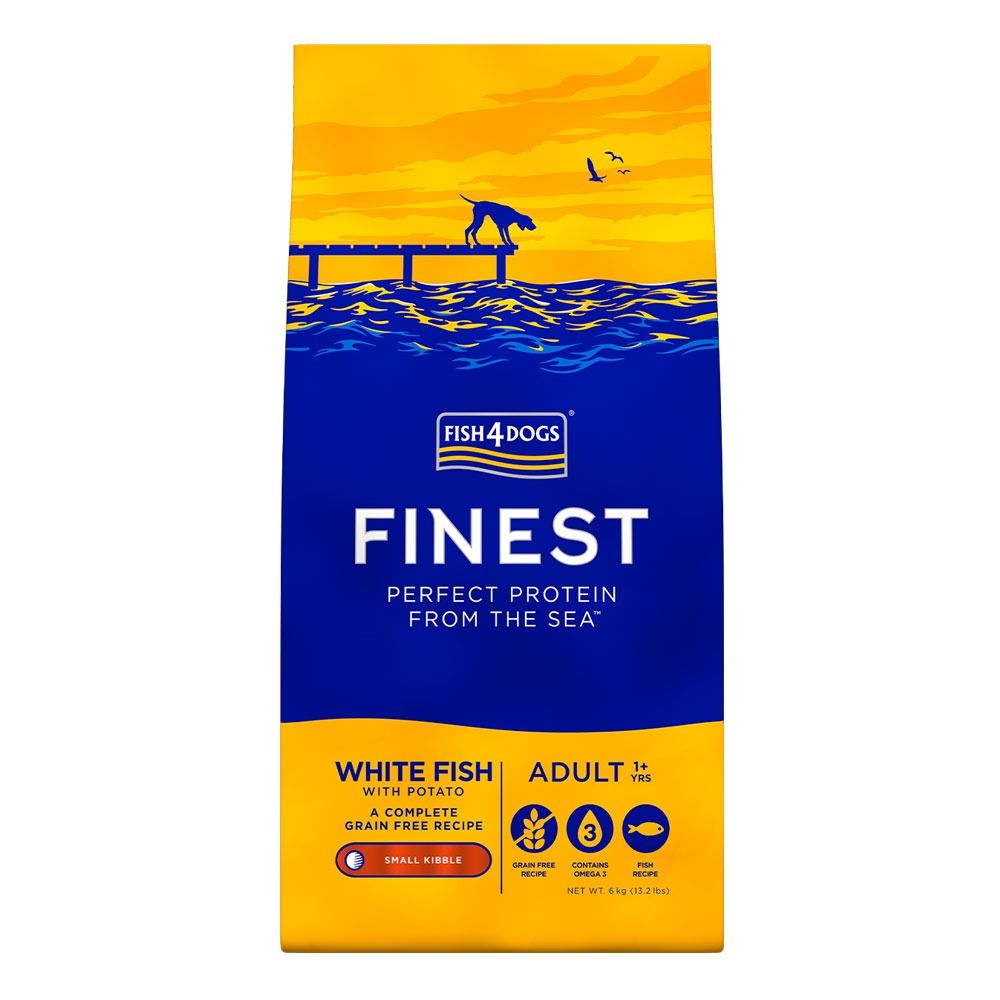 Image of Fish4Dogs Ocean White Fish Small - 1,5 kg Croccantini per cani