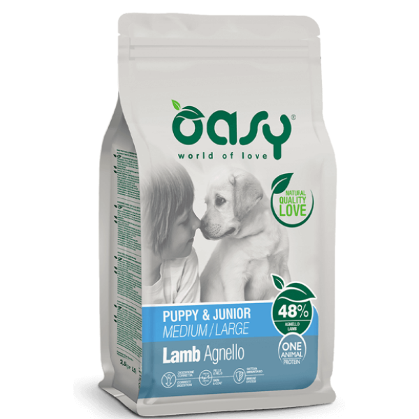 Oasy Monoproteico Puppy Medium Large Agnello - 12 kg