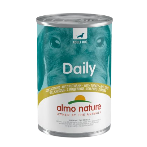 Image of Almo Nature Daily Menù 400 gr - Tacchino Confezione da 6 pezzi Cibo Umido per Cani