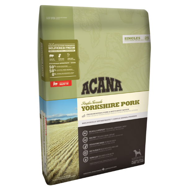 Image of Acana Yorkshire Pork Recipe Grain Free - 11,4 kg Croccantini per cani