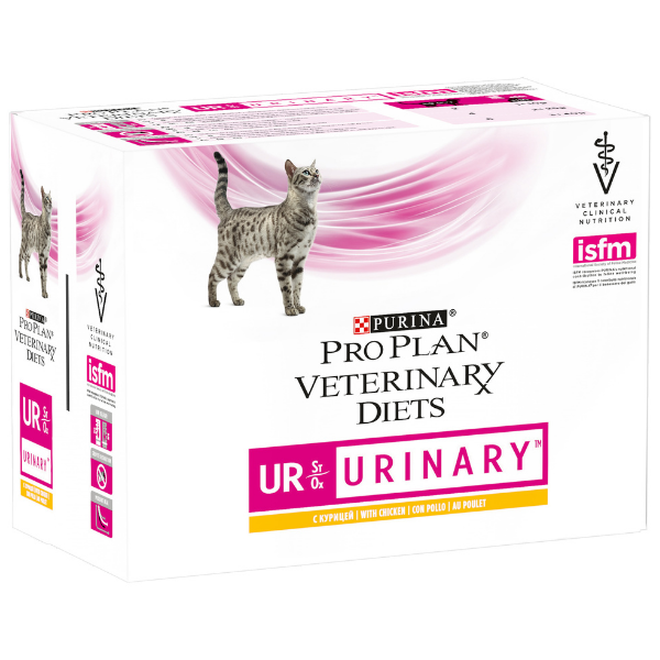 Image of Purina Veterinary Diets UR Urinary Multipack (10 x 85 gr) - Pollo Cibo umido per gatti