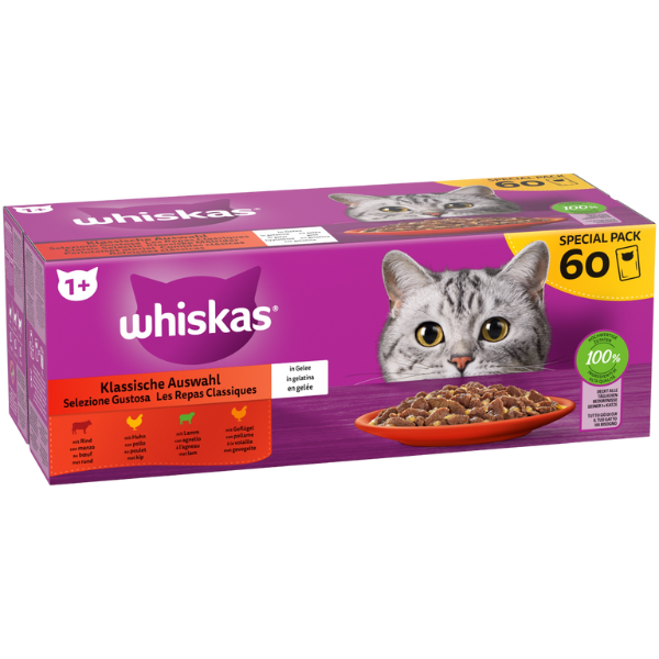 Whiskas Core Selezione Gustosa Multipack 60x85 gr - Multigusto - 1° ORDINE? scegli lo sconto BZR5 / BZR20 + 200 punti fedeltà