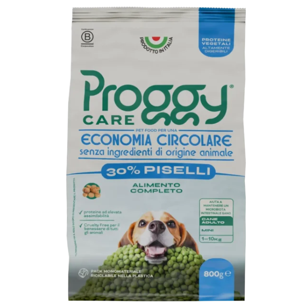 Proggy Care Dog Adult Mini 100% vegetale a base di Piselli - 800 gr - 1° ORDINE? scegli lo sconto BZR5 / BZR20 + 200 punti fedeltà