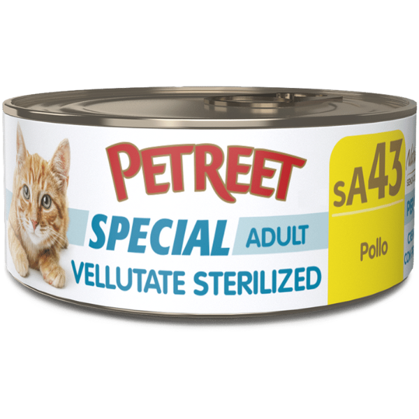 Petreet Vellutate Sterilised Cat 70 gr - Pollo - Confezione da 24 pezzi - 1° ORDINE? scegli tra BZR5 / BZR20 + 200 pt fedeltà
