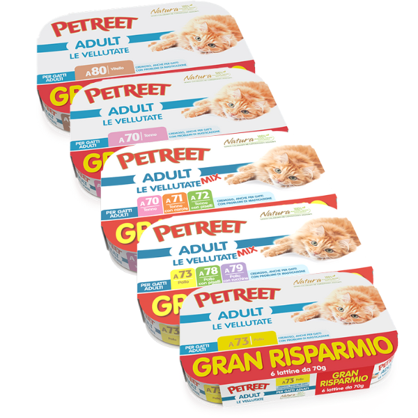 Cibo - Petreet Vellutate Cat Maxi Scorta 6x70 gr