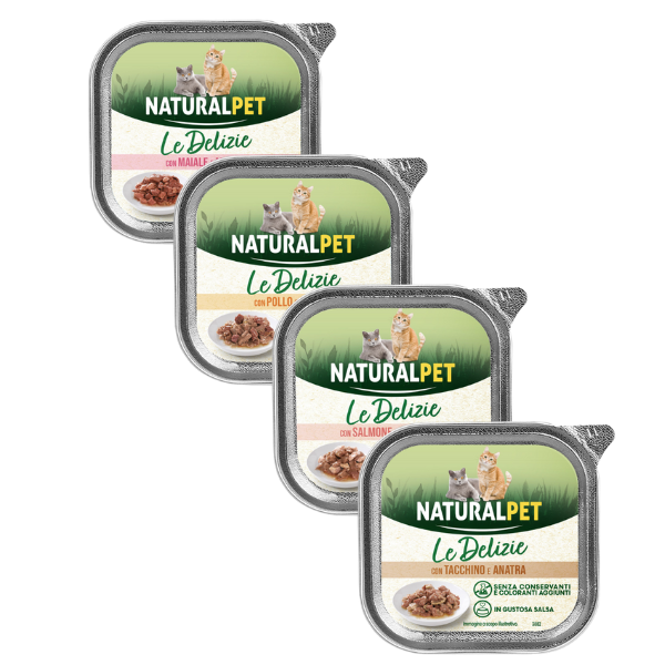 NaturalPet Cat Adult Le Delizie bocconcini in gustosa salsa 85 gr