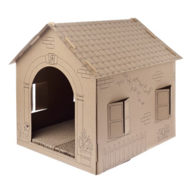 Casetta Cassetta tiragraffi in cartone con catnip Ferribiella - 41 x 36 x 41 cm - Tiragraffi gatto - 1° ORDINE? scegli lo sconto BZR5 / BZR20 + 200 punti fedeltà