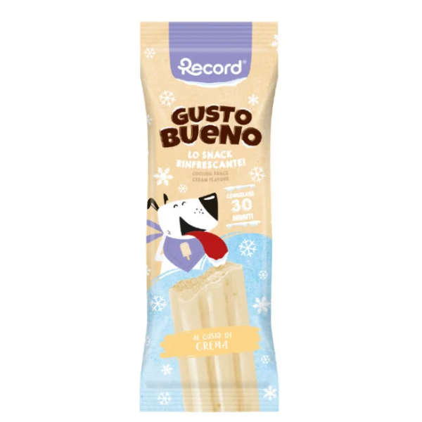 Snack rinfrescante per cani Gusto Buono Record 50 gr - Crema - 1° ORDINE? scegli lo sconto BZR5 / BZR20 + 200 punti fedeltà