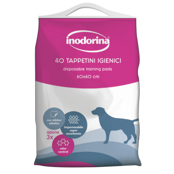 Inodorina Tappetino Igienico con Sticker adesivo - 60 x 60 cm - 40 pz - Neutro