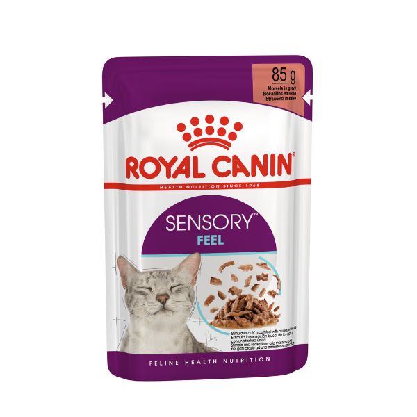 Image of Royal Canin Cat Sensory Feel 85 gr - in salsa Confezione da 12 pezzi Cibo umido per gatti