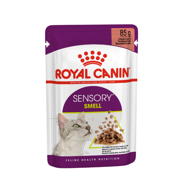Image of Royal Canin Cat Sensory Smell 85 gr - in salsa Confezione da 12 pezzi Cibo umido per gatti