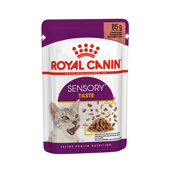 Image of Royal Canin Cat Sensory Taste 85 gr - in salsa Confezione da 12 pezzi Cibo umido per gatti
