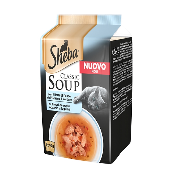 Image of Sheba Classic Soup 40 gr: Filetti di Pesce e Verdure