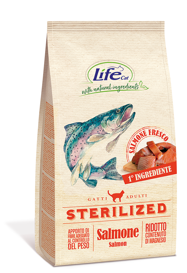 Image of Life Cat Sterilized con Salmone - 1,5 Kg Croccantini per gatti