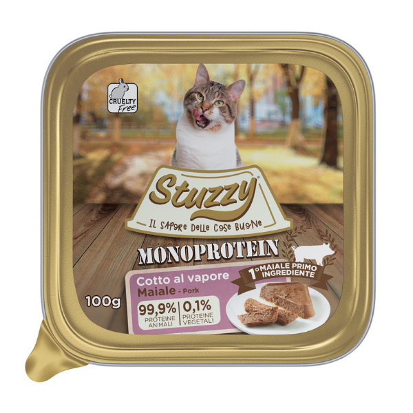 Image of Stuzzy Cat Monoproteico 100 gr - Maiale Confezione da 6 pezzi Cibo umido per gatti