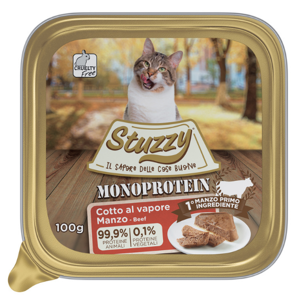 Image of Stuzzy Cat Monoproteico 100 gr - Manzo Confezione da 6 pezzi Cibo umido per gatti