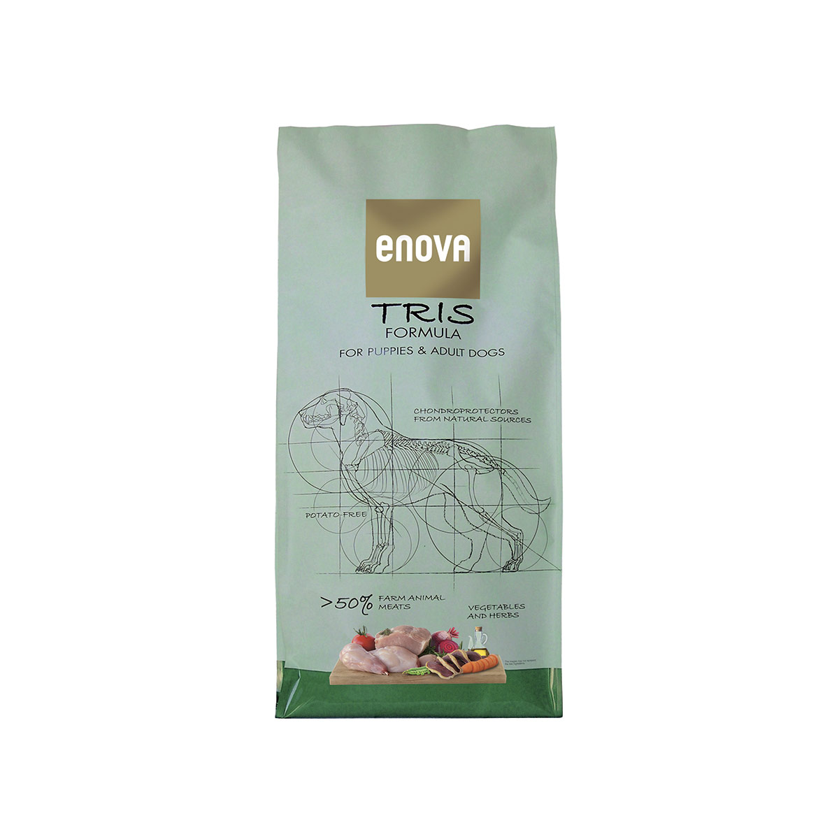 Image of Enova Tris Formula Grain Free - 12 kg Croccantini per cani