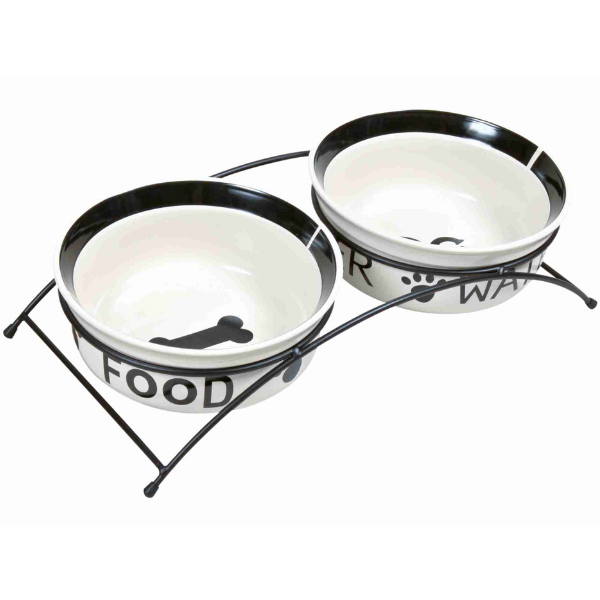 Image of Set Ciotole Ceramica Eat-on-Feet Trixie - 1 set - ø 20 cm