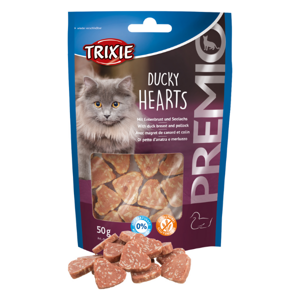 Image of Trixie Premio per Gatti Ducky Hearts - 50 gr