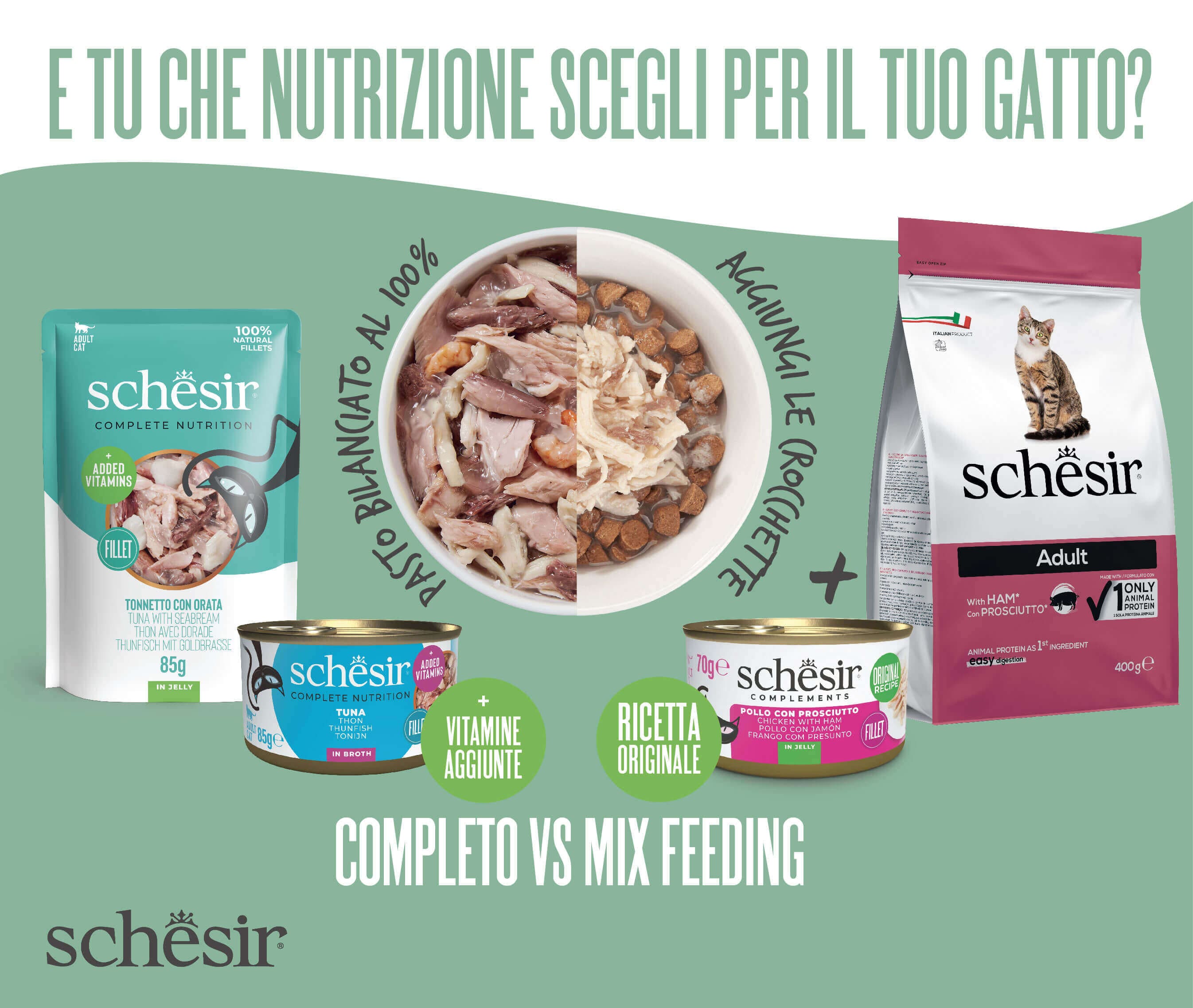 Schesir, la nuova nutrizione naturale per il tuo gatto