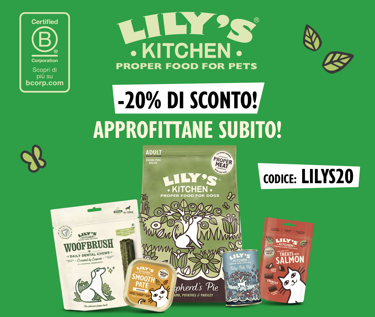 -20% su Lily's Kitchen!